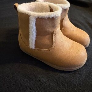 Carter's Tan Fleece-Lined Kids Boots Winter
